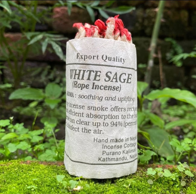40 Pcs/Set Homemade White Sage Rope Incense 