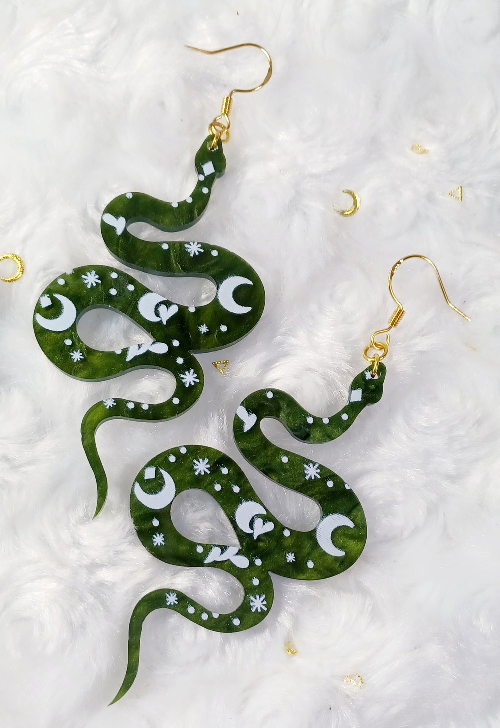 Image of Snake moon earrings