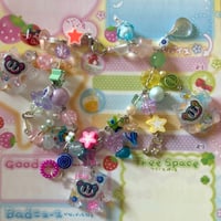 Image 1 of angel blue puzzle piece deco bracelet 