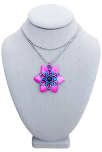 Image 1 of Pink Dahlia Flower Pendant 