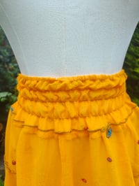 Image 2 of Boho sari beach skirt - Yellow