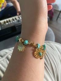 Image 2 of  Turquoise charm bracelet