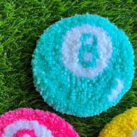 Image 3 of 8 ball Tufted Coasters