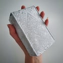 Silver brocade tarot case