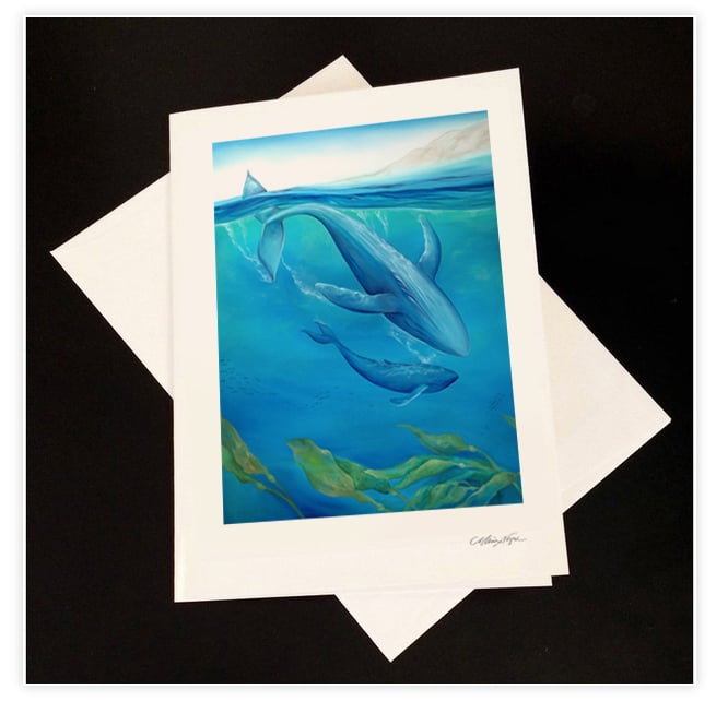 Image of Whales, 5-Pack Greeting Card Set