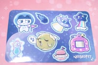 Image 2 of space tama sticker sheet