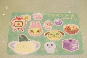 Image of animal crossing gamecube sticker sheet