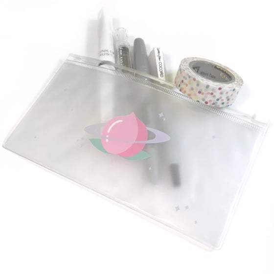 Image of planet peach | clear pouch