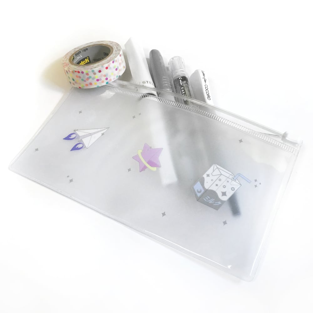 Image of milky galaxy | clear pouch