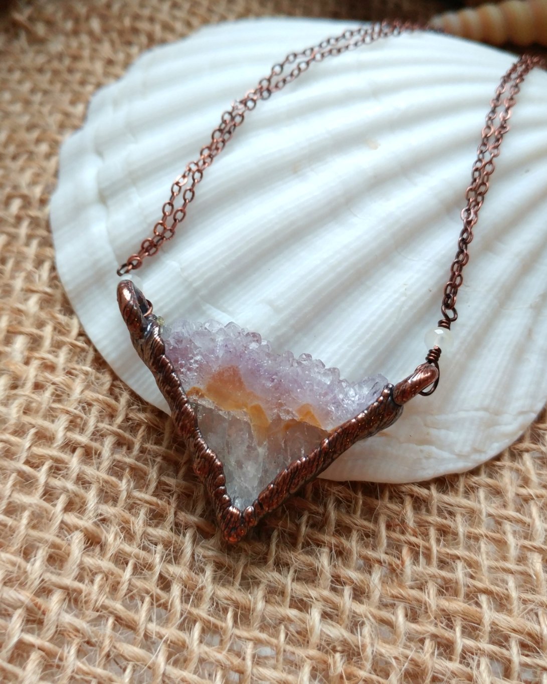 geode pendant necklace