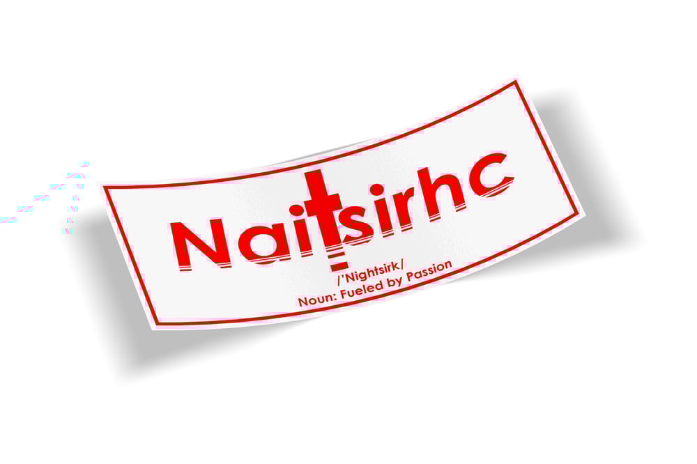 Image of Naitsirhc V1 Slap White with Red