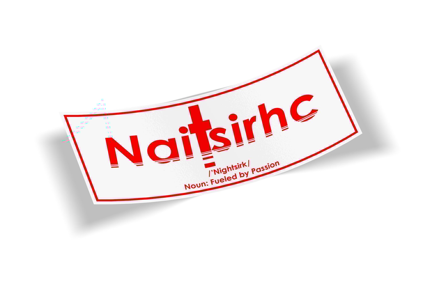 Image of Naitsirhc V1 Slap White with Red