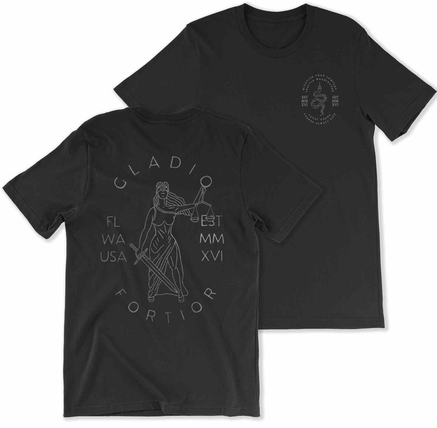 Image of Lady Justice Monoline - Tshirt