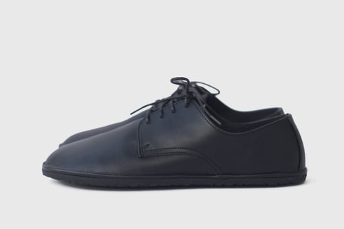 Plain Toe Derby in Matte Black | The Drifter Leather handmade shoes