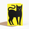 Lucky Black Cat Card