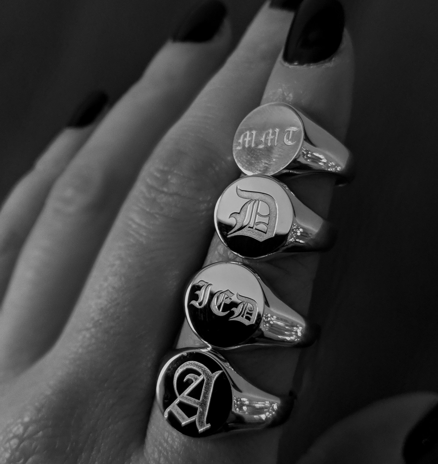 Custom Initial Ring, Rings With Initials, Custom Jewelry Near Me