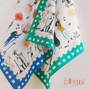 Image of Flower Pickers Cotton Handkerchief