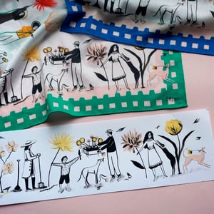 Image of Flower Pickers Cotton Handkerchief