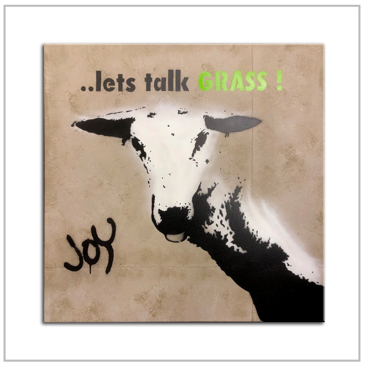 Image of Lets talk GRASS !    Lerret 70x70 cm