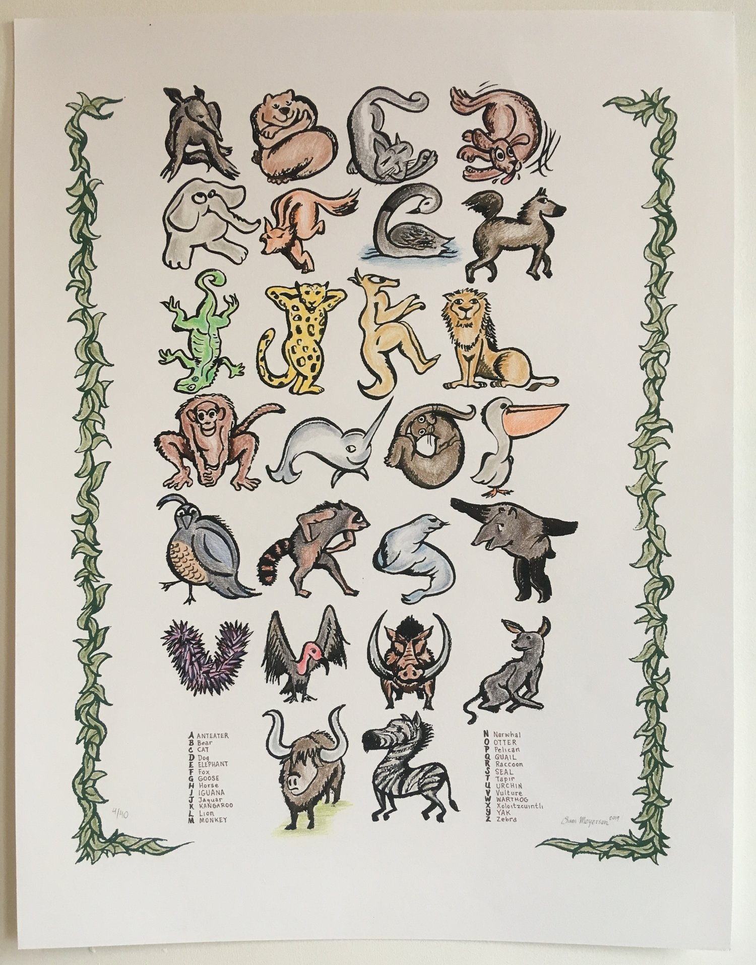 Image of Animal Alphabet Print