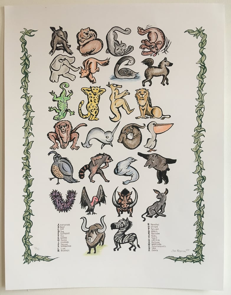 Image of Animal Alphabet Print