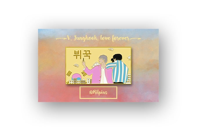 Image of PRE-ORDER LIMITED EDITION BTS Taekook Inspired Soft Enamel Pin