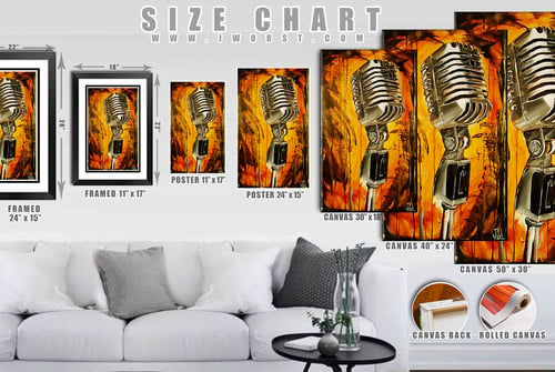 Image of JEREMY WORST Mic Original Artwork Signed Print poster Nipsey Hussle art ermias wall music microphone