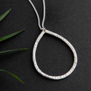 Image of Silver Raindrop Necklace