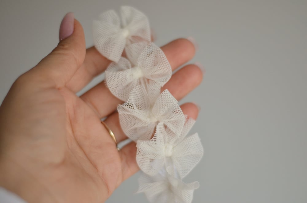 Image of Tulle bows headband (off white)