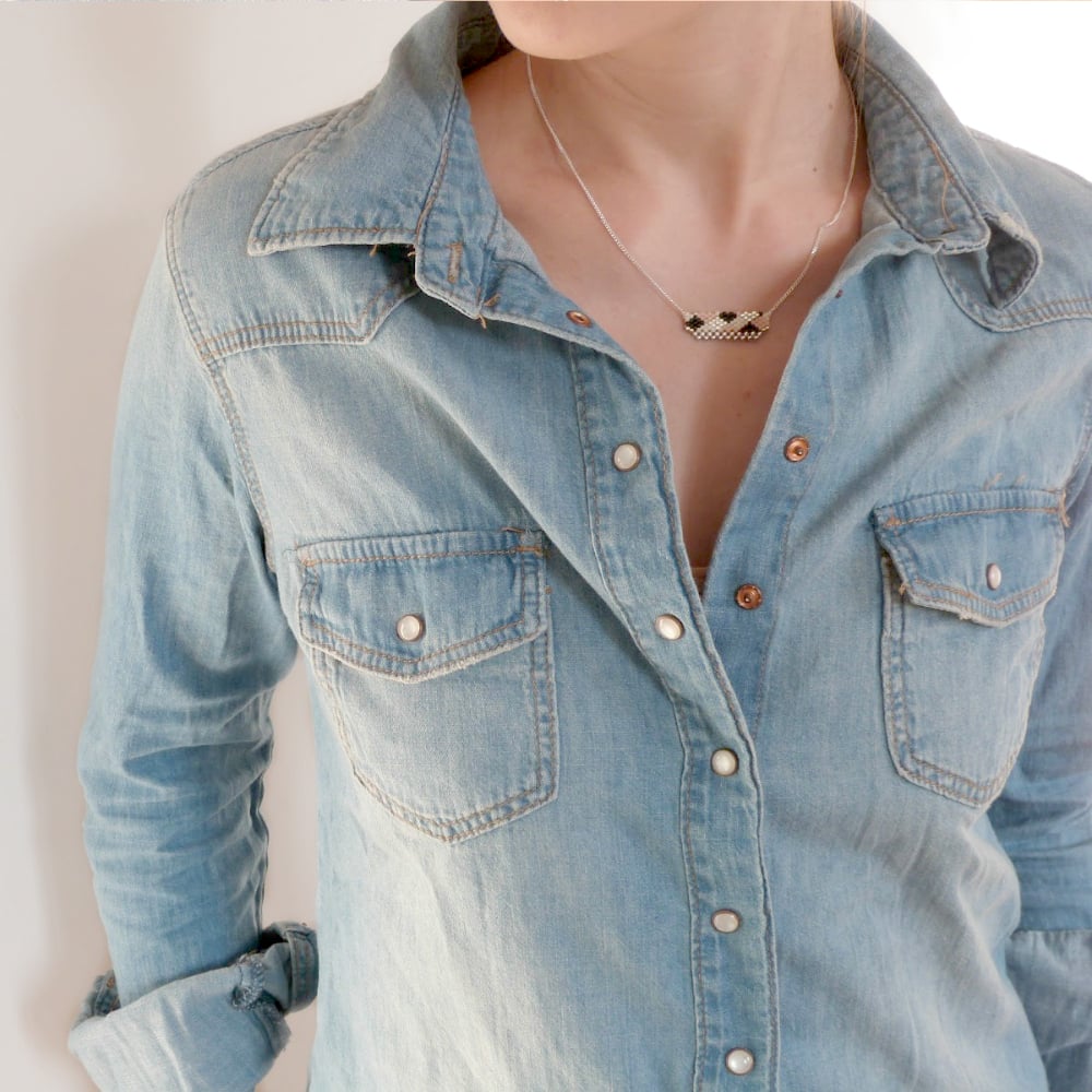Image of COLLIER Argent doré "UNTASH"