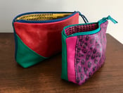 Image of red, green and blue pouch