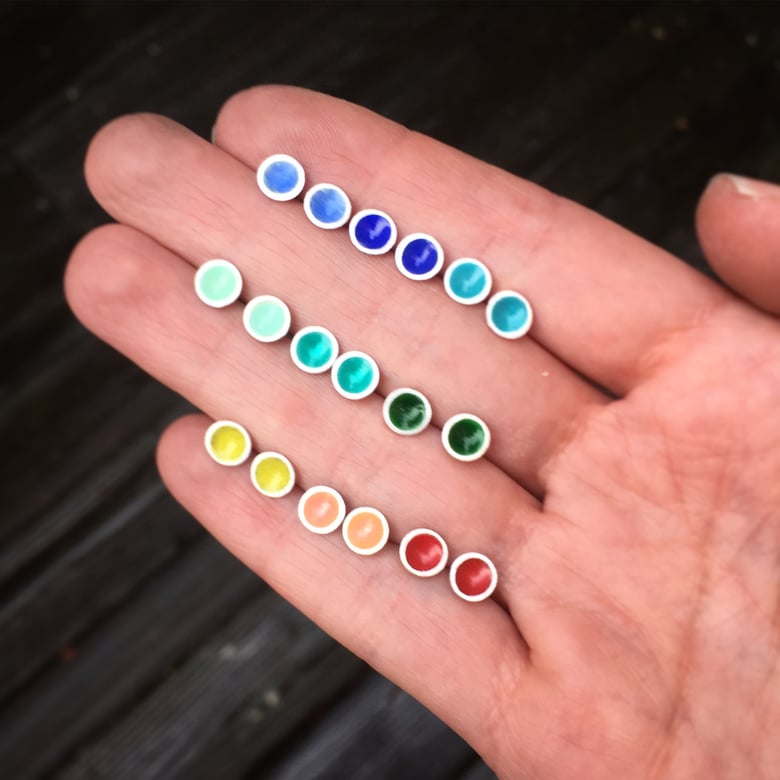 Image of pop dot enamel studs