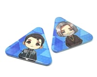 Image 1 of Connor and Hank Triangle Button pins