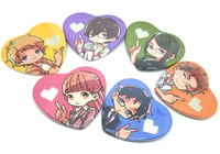 Image 1 of WOTAKOI Foil Heart button pins