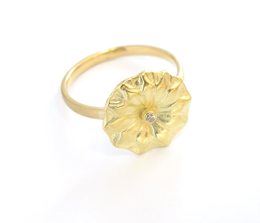 Image of Lotus Leaf Diamond Ring 