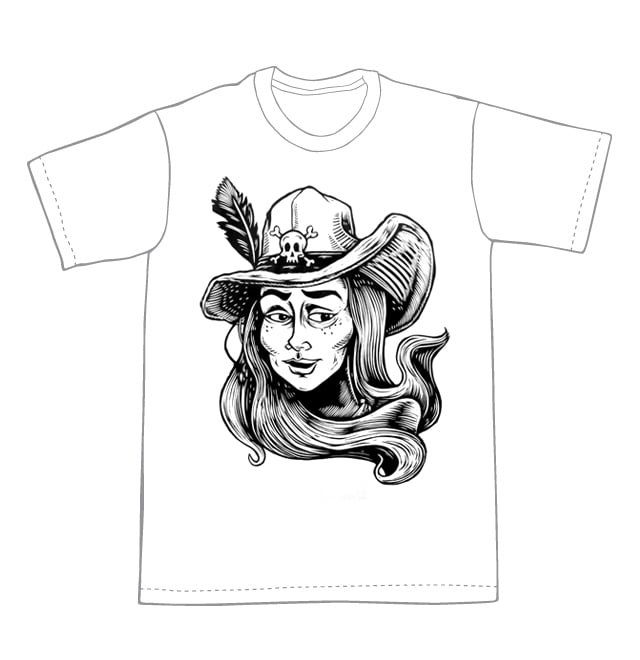 Bonny the Pirate T-shirt (B2) **FREE SHIPPING**
