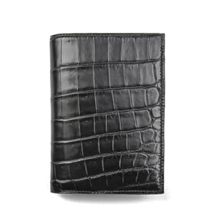 Image of Mod. Marco Double crocodile wallet / matte black