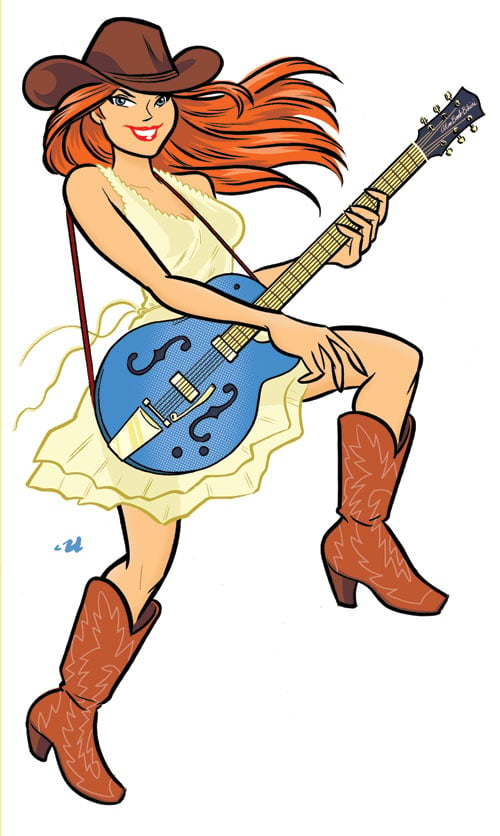 Image of Guitar Angel Sticker