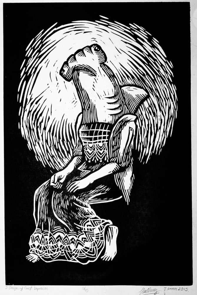 Five Stages Of Grief Depression Phamtastic Cat