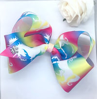 Image 1 of Huge JJ style classic unicorn Bow 