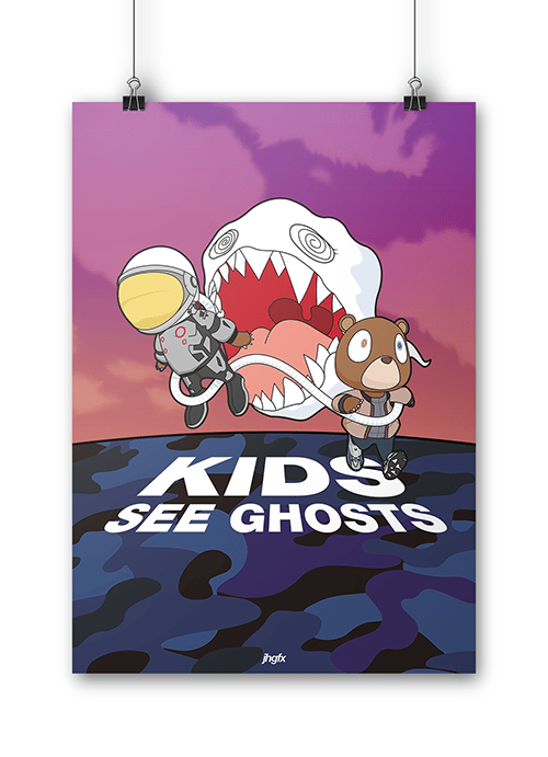 Image of KIDS SEE GHOSTS - Limited A3 Print
