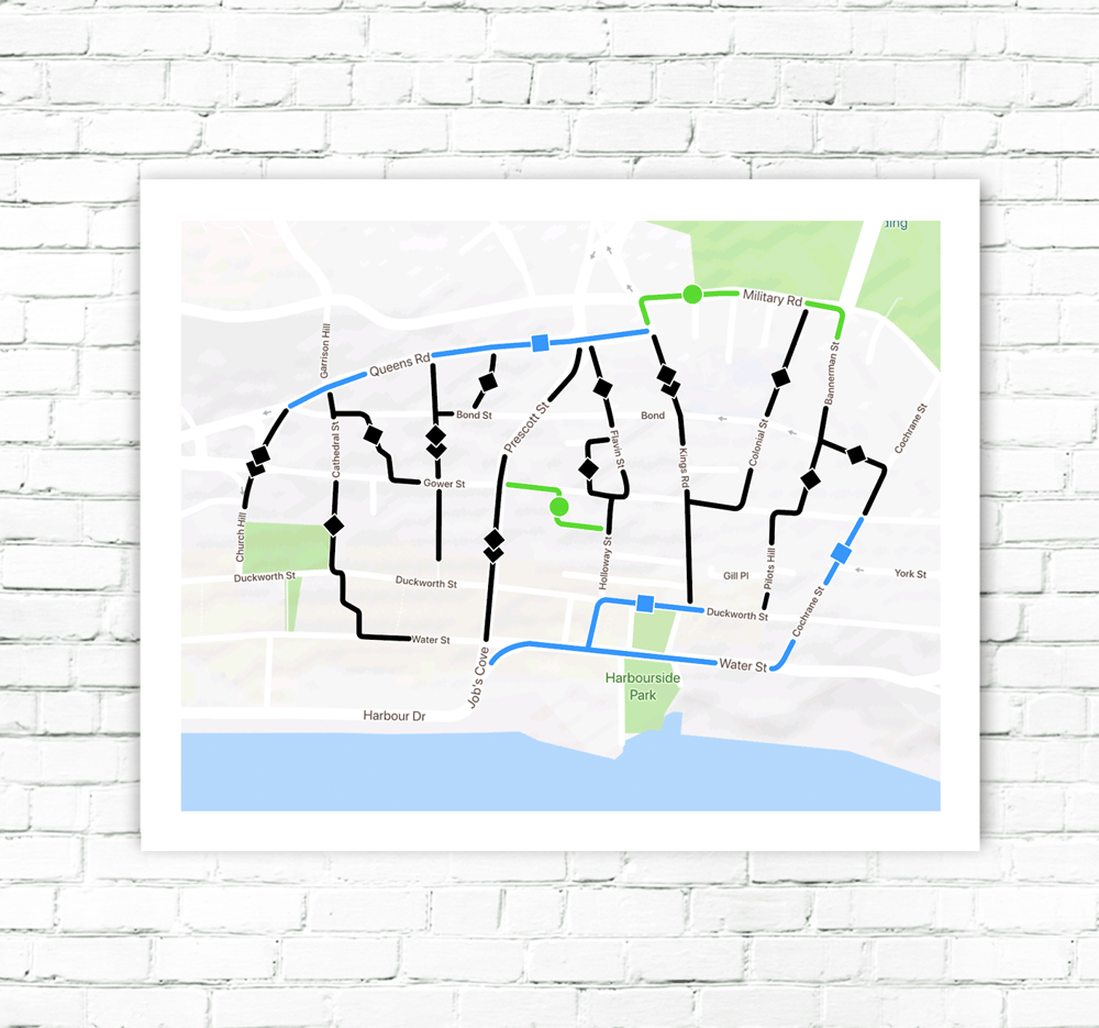 Image of 8 x 10 | St. John's Ski Hill Map | $20