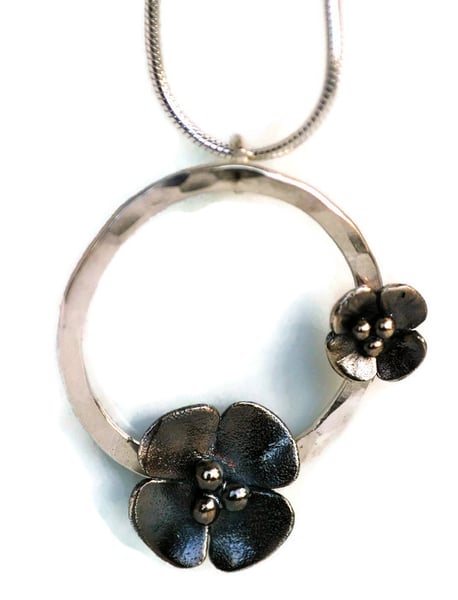 Image of Flower Hoop pendant