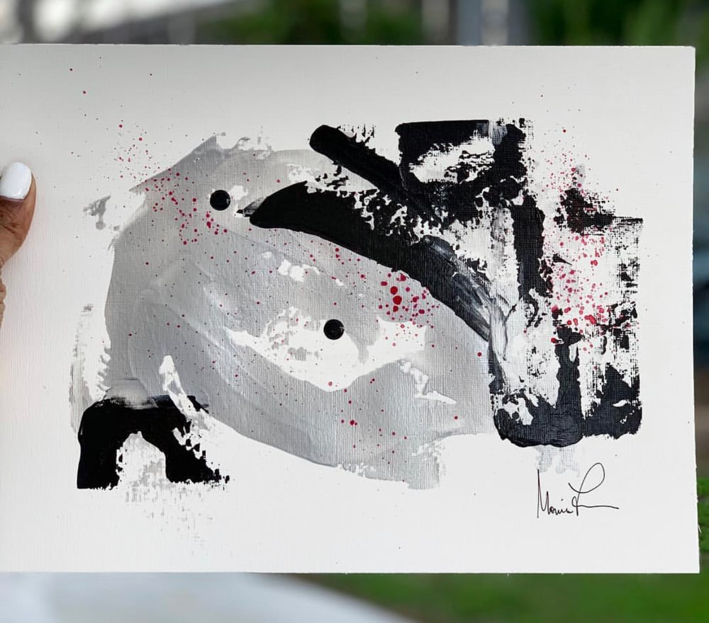 Image of “Lightening” - 9 x 12 Acrylic Paper
