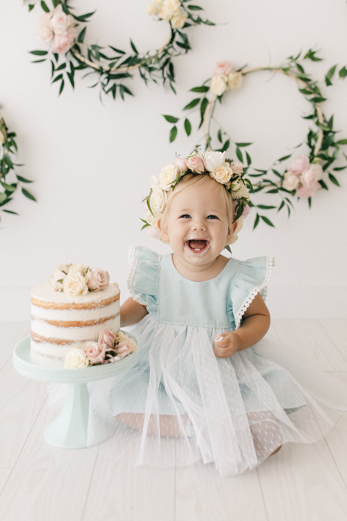 Image of Special occasion dress in baby blue 