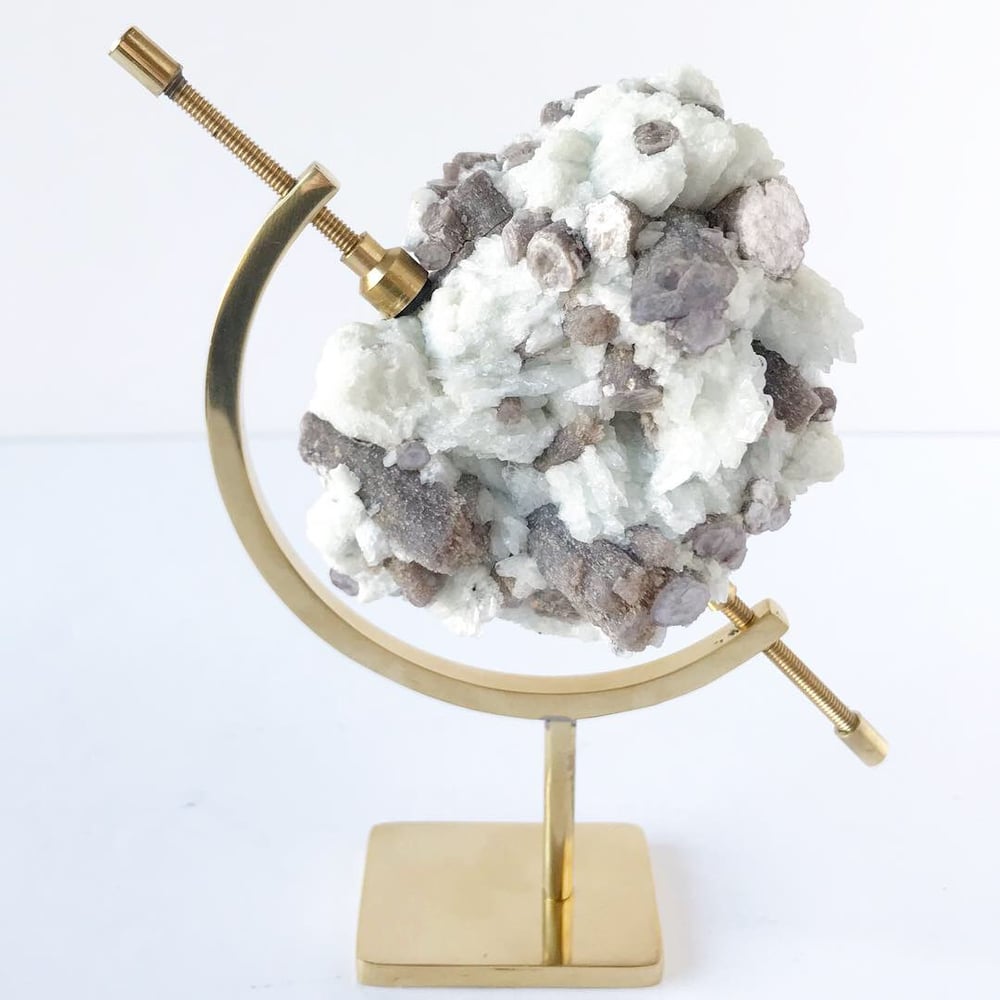 Image of Lepidolite no.04 Nova Collection Brass Pairing