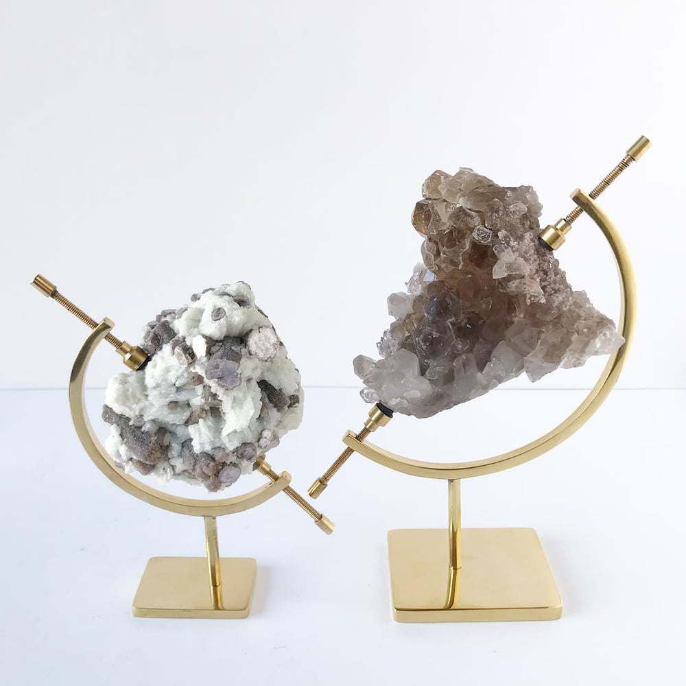 Image of Lepidolite no.04 Nova Collection Brass Pairing