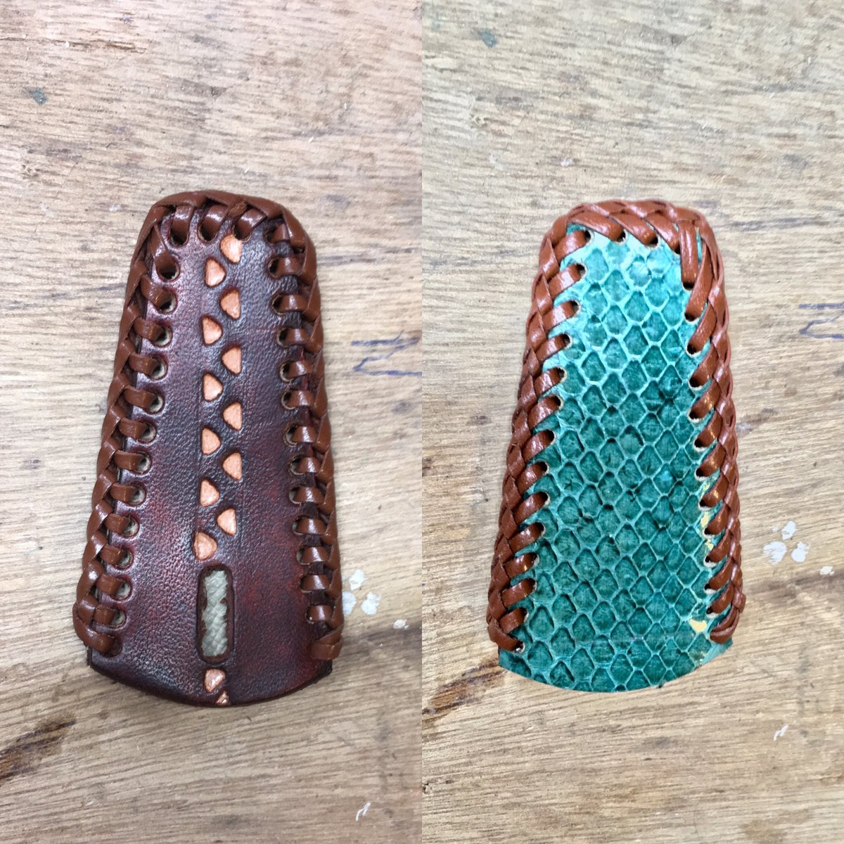 Bow Tip Protector Leather & Snakeskin Ironwood Archery