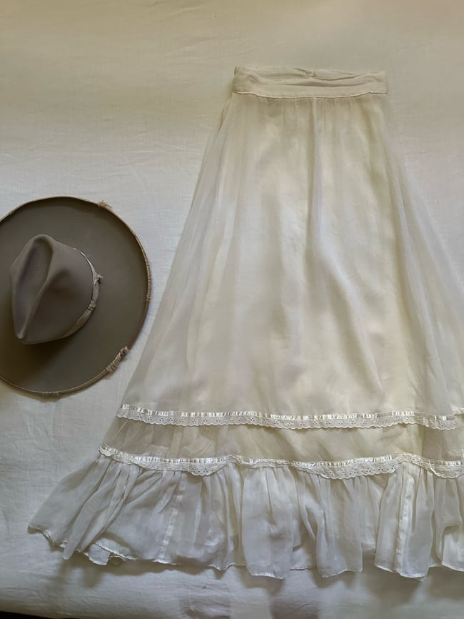 70s Gunne Sax voile maxi skirt