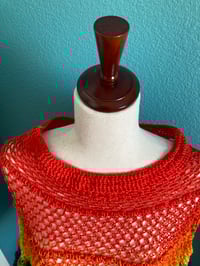 Image 5 of Handmade Crochet Poncho Rainbow 